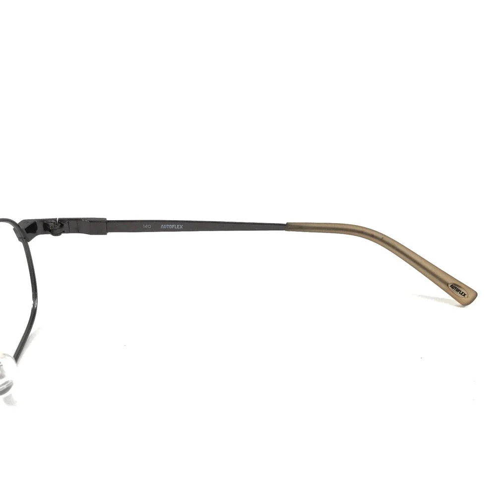 Autoflex Eyeglasses Frames LONG RUN 033 Gunmetal Gray Oval Wire Rim 53-15-140